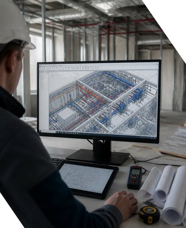 Создание BIM модели инженерных сетей для объектов в Балакове